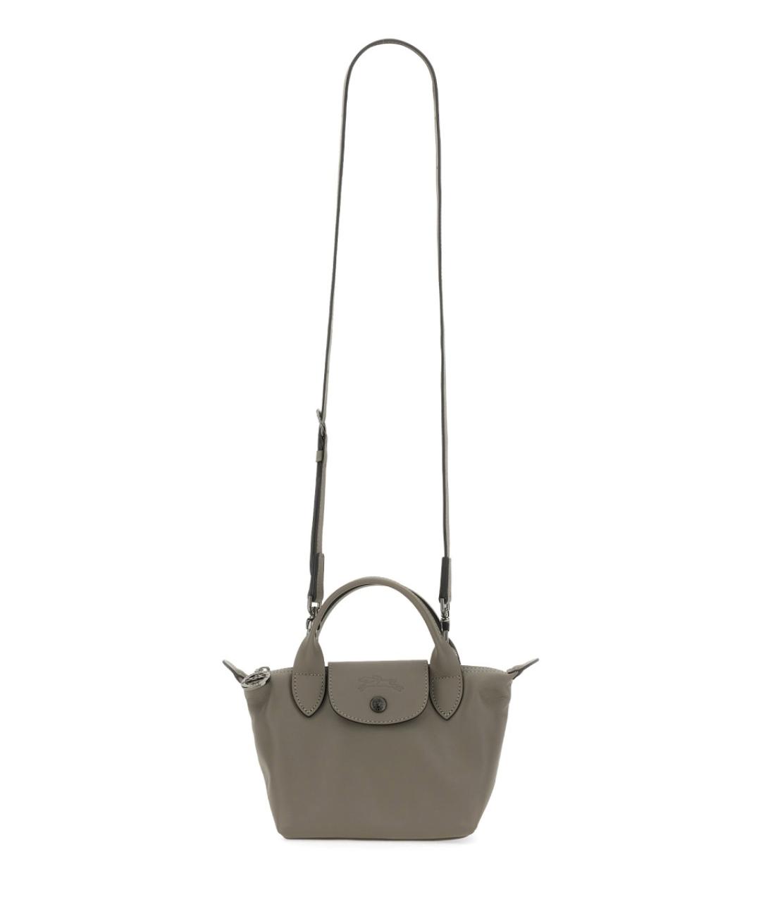LONGCHAMP Бежевая кожаная сумка тоут, фото 5