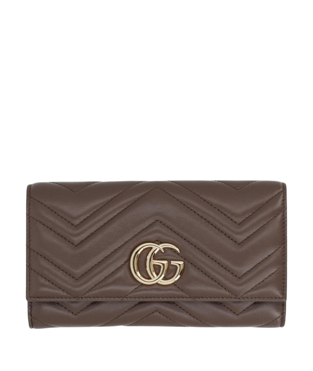 GUCCI Коричневый кожаный кошелек, фото 1