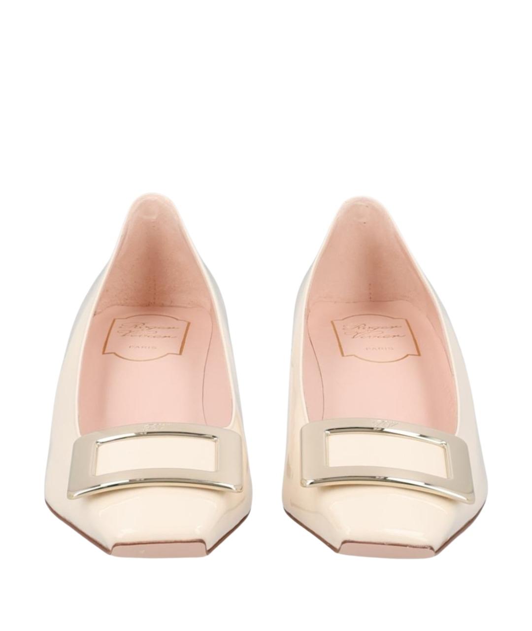 ROGER VIVIER Белые кожаные туфли, фото 1