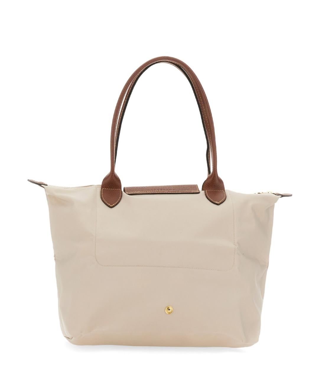 LONGCHAMP Белая синтетическая сумка с короткими ручками, фото 2