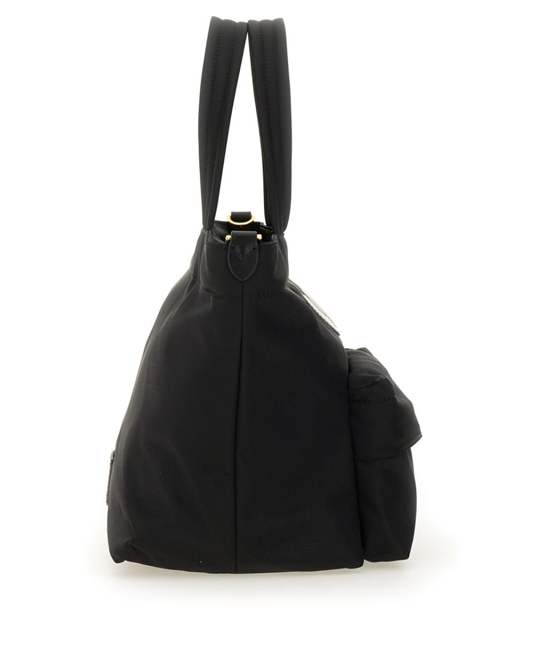 ANYA HINDMARCH Черная синтетическая сумка с короткими ручками, фото 5