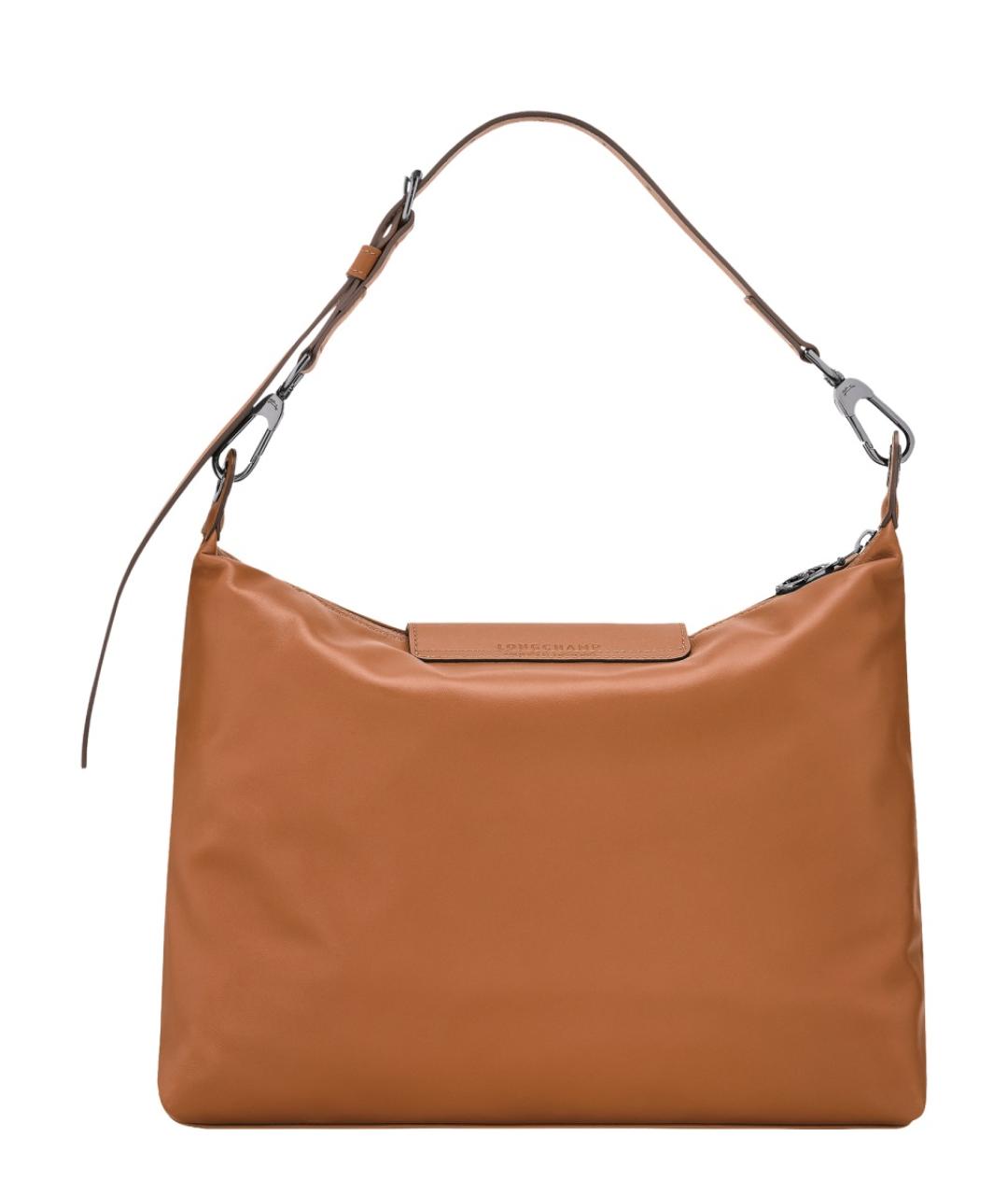 LONGCHAMP Коричневая кожаная сумка с короткими ручками, фото 2