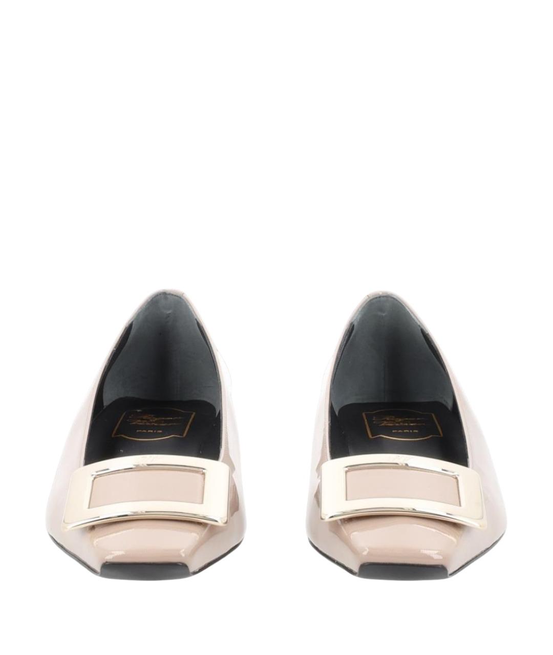 ROGER VIVIER Бежевые кожаные туфли, фото 1