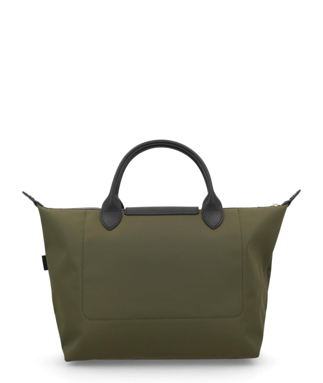 LONGCHAMP Зеленая синтетическая сумка тоут, фото 5