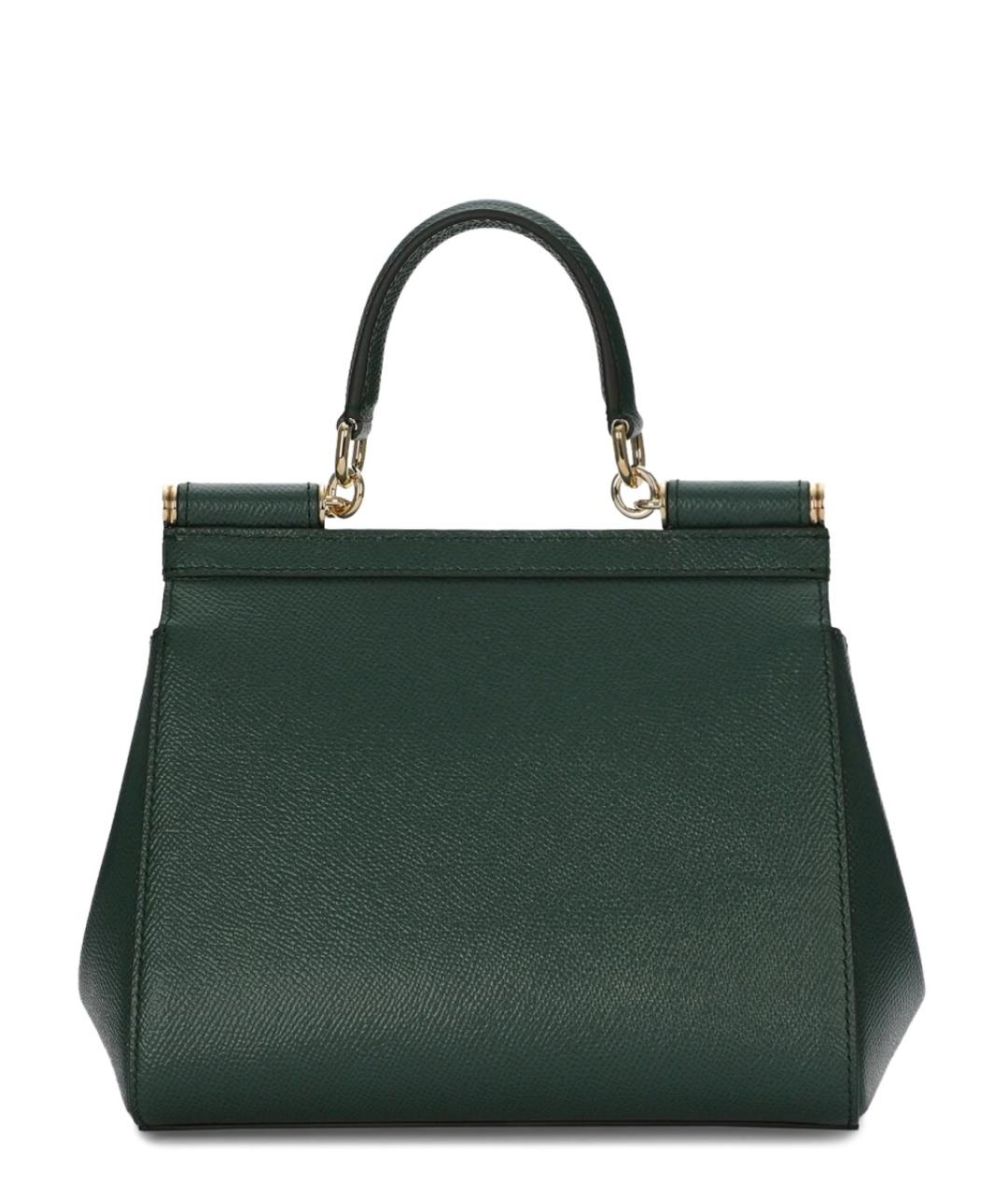 DOLCE&GABBANA Синяя кожаная сумка с короткими ручками, фото 2