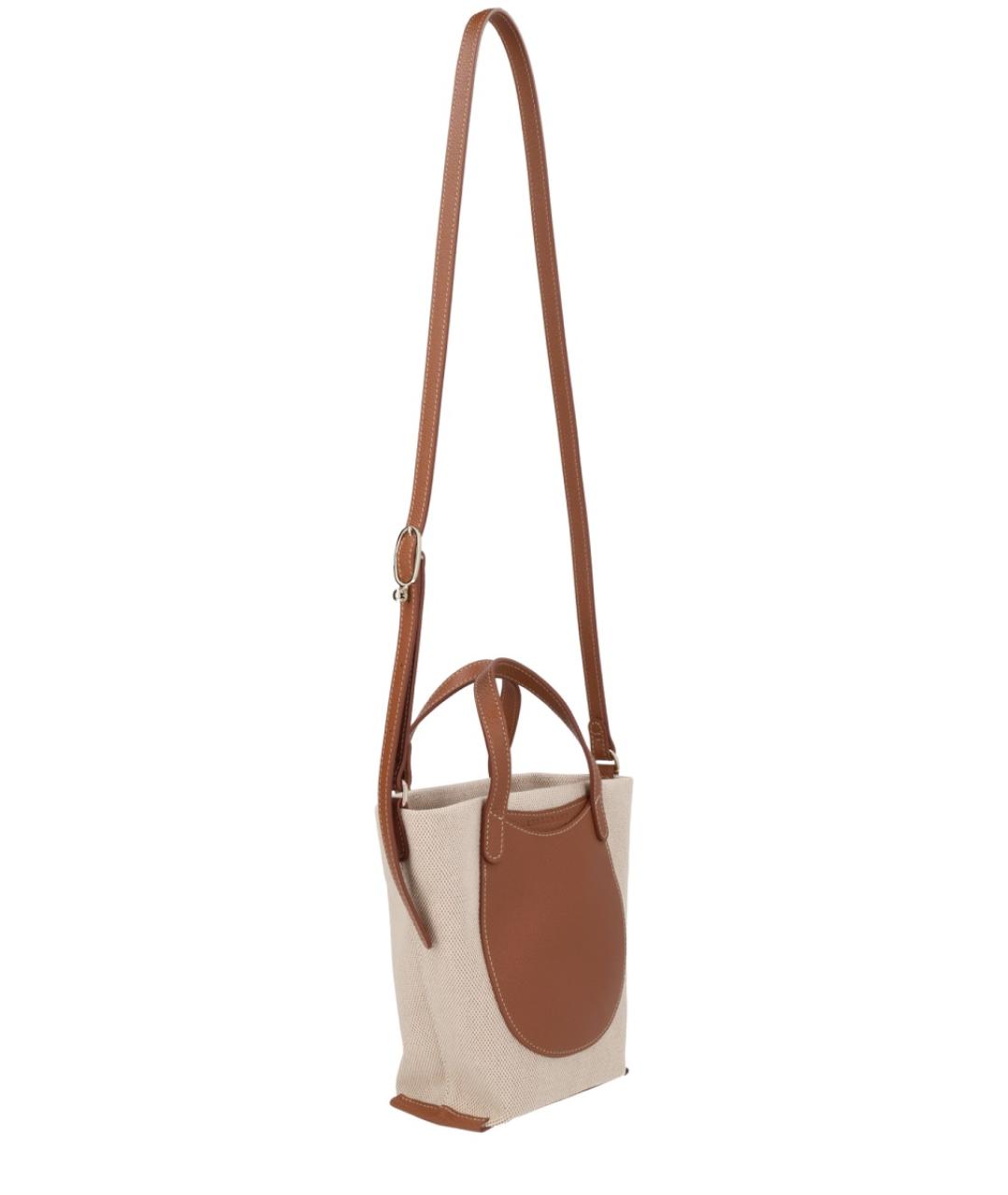 LONGCHAMP Коричневая тканевая сумка через плечо, фото 3