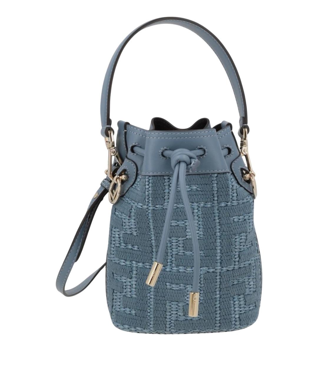 FENDI Синяя хлопковая сумка через плечо, фото 1