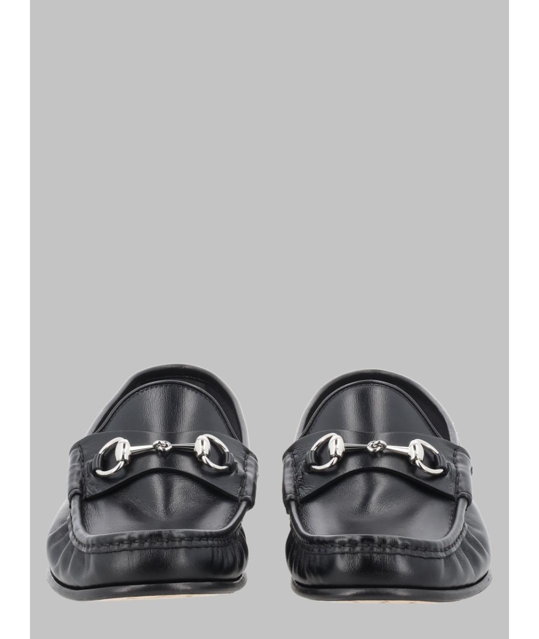 GUCCI Черные кожаные лоферы, фото 2