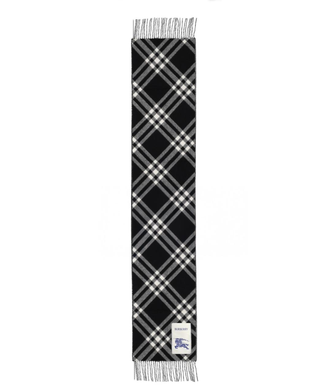 BURBERRY Черный кашемировый шарф, фото 1
