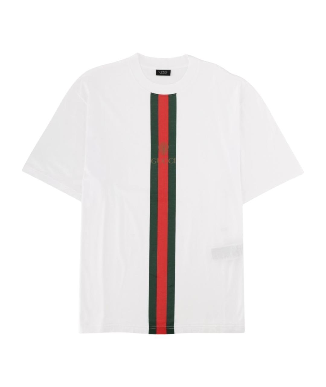 GUCCI Белая хлопковая футболка, фото 1