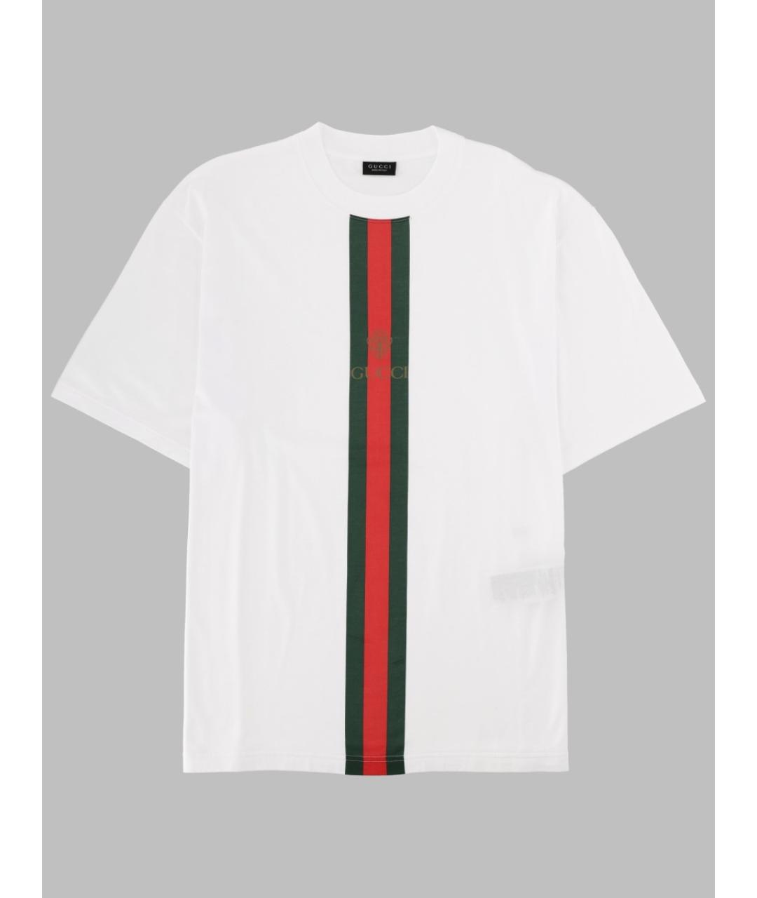GUCCI Белая хлопковая футболка, фото 3