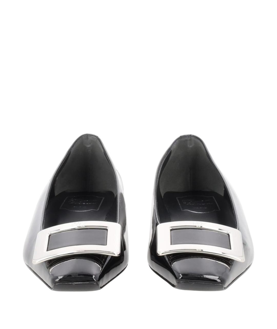 ROGER VIVIER Черные кожаные туфли, фото 1