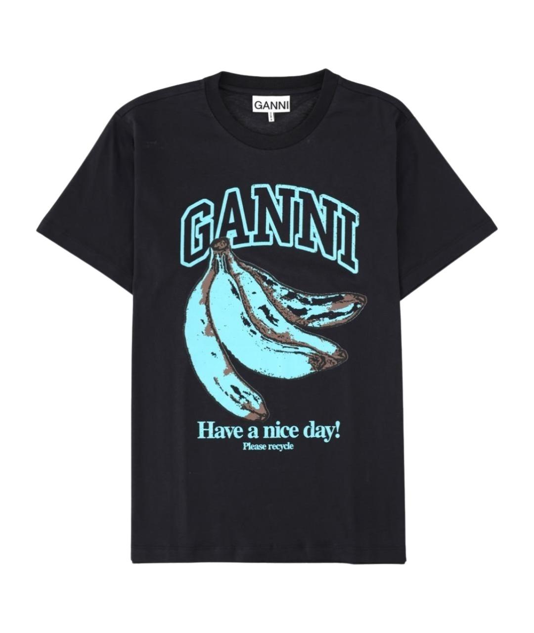 GANNI Мульти хлопковая футболка, фото 1