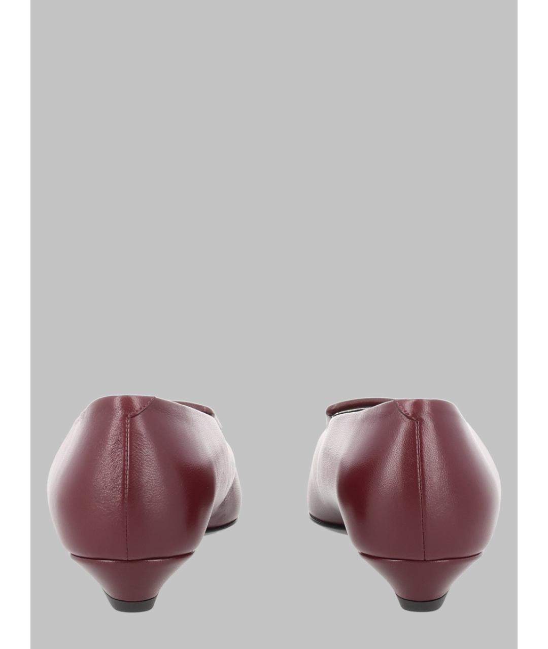 ROGER VIVIER Бордовые кожаные балетки, фото 2