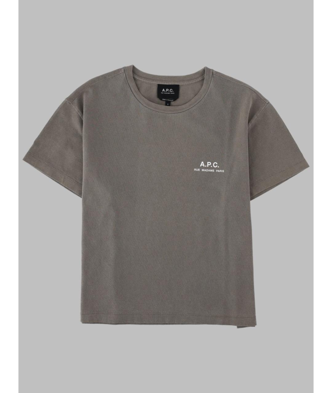 A.P.C. Бежевая хлопковая футболка, фото 3