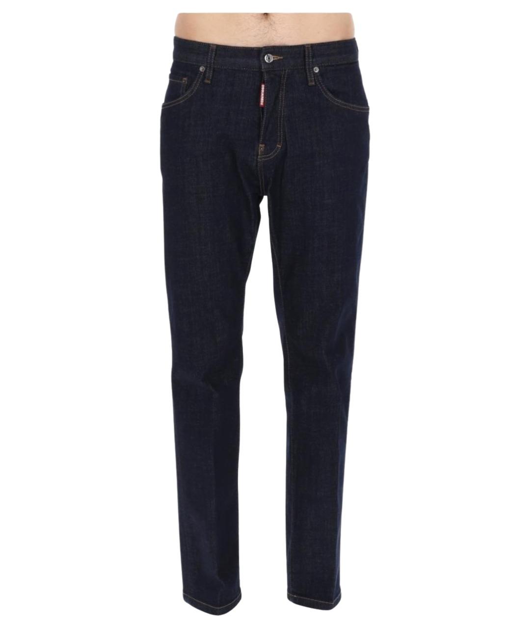DSQUARED2 Синие хлопковые прямые джинсы, фото 1