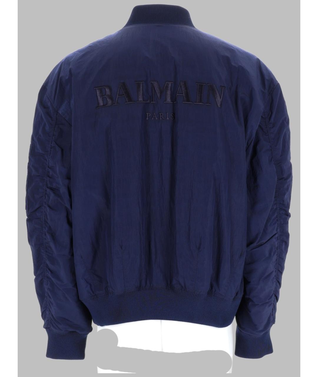 BALMAIN Синяя полиамидовая куртка, фото 2