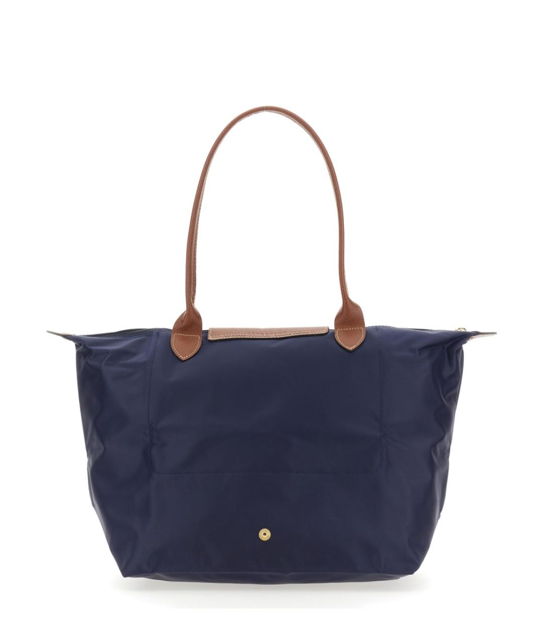 LONGCHAMP Синяя синтетическая сумка с короткими ручками, фото 2