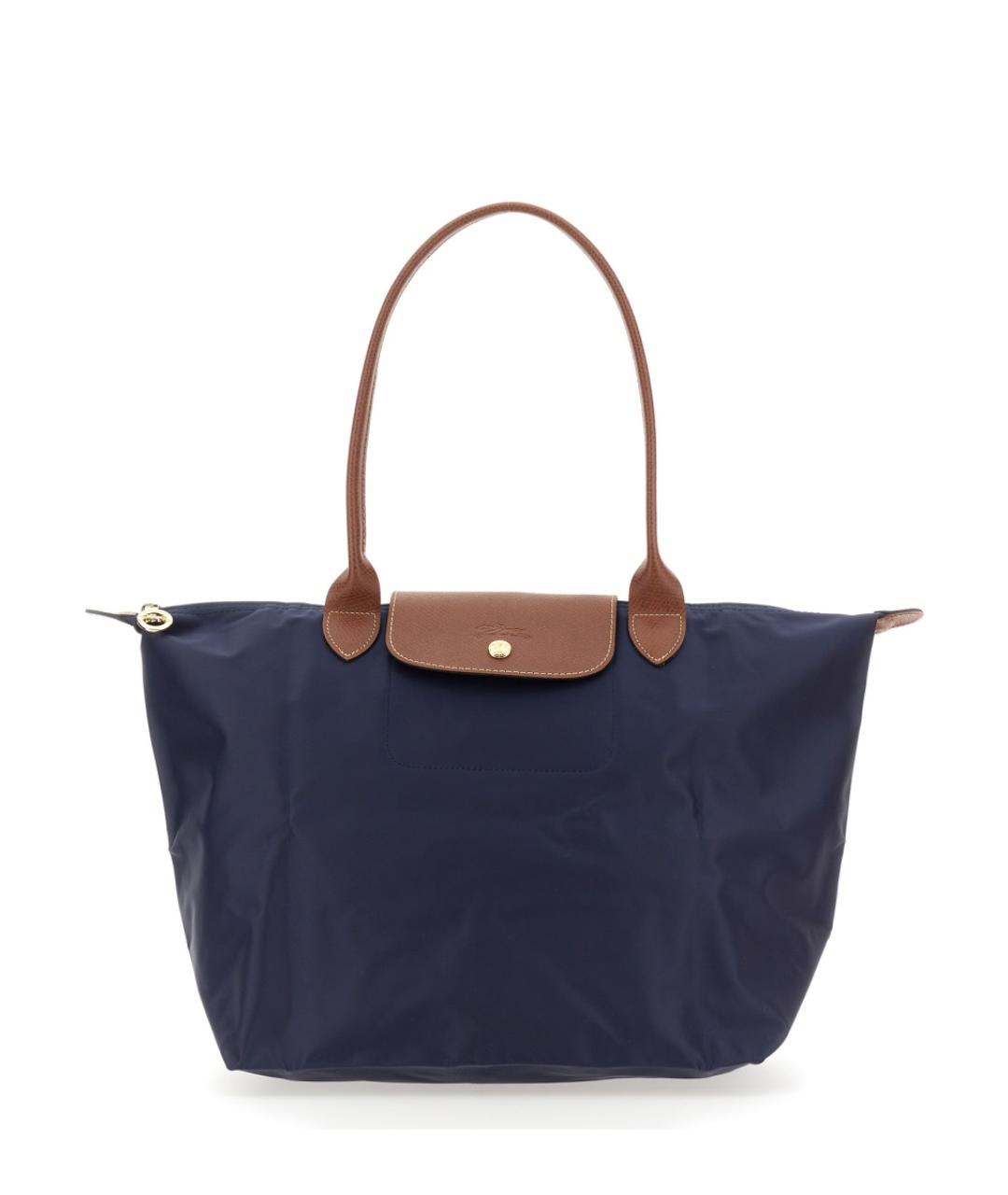 LONGCHAMP Синяя синтетическая сумка с короткими ручками, фото 1