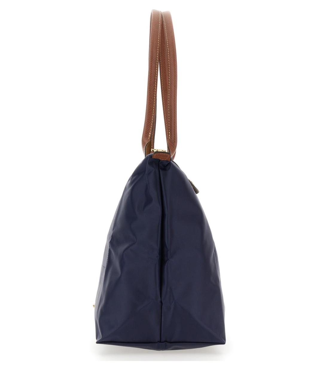 LONGCHAMP Синяя синтетическая сумка с короткими ручками, фото 3