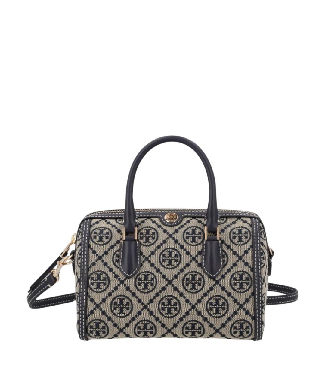 TORY BURCH Синяя синтетическая сумка с короткими ручками, фото 1
