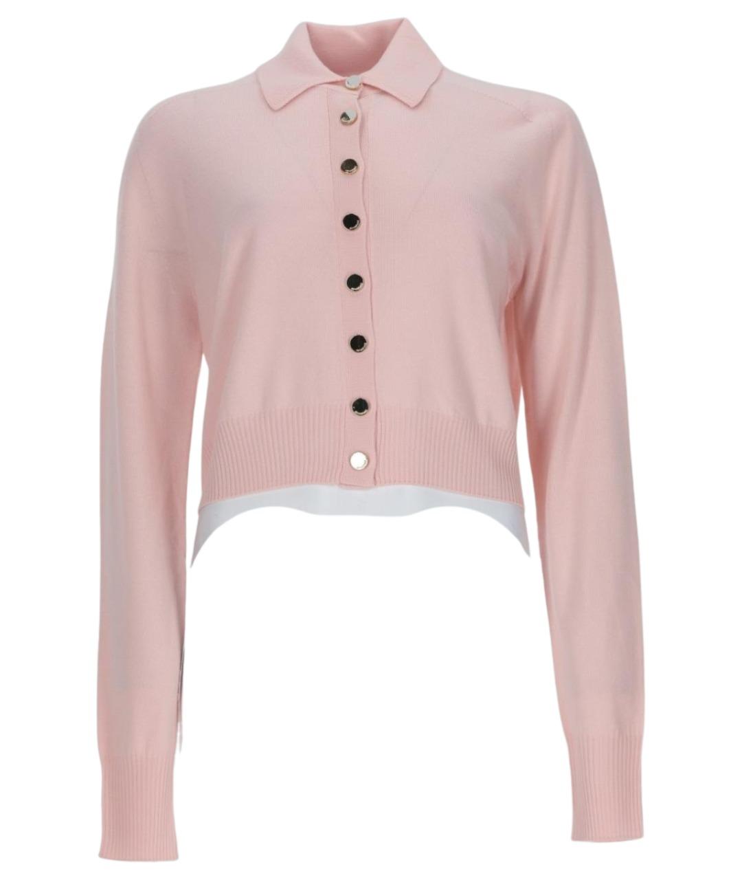 SPORTMAX Розовый шерстяной кардиган, фото 1