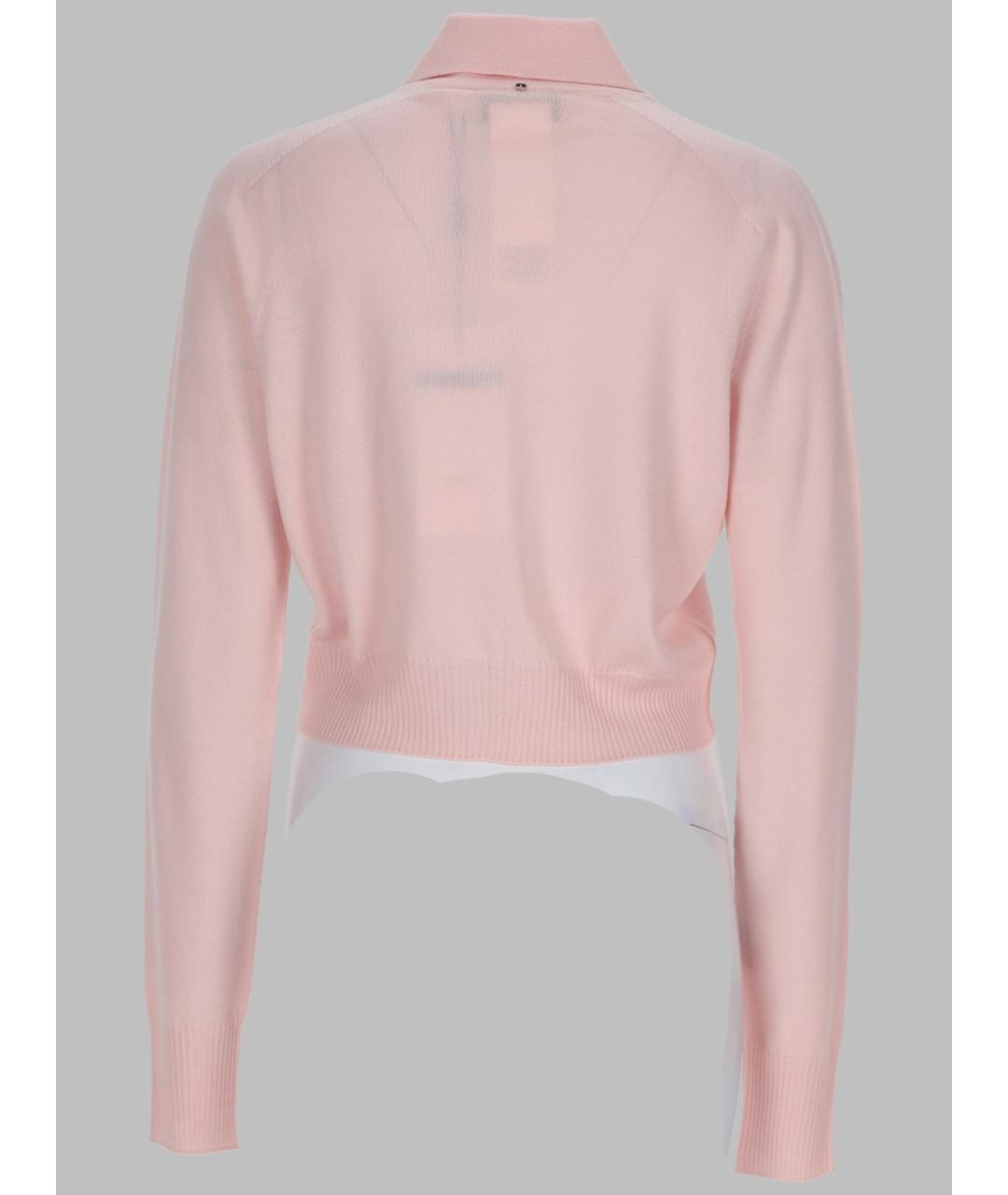 SPORTMAX Розовый шерстяной кардиган, фото 2