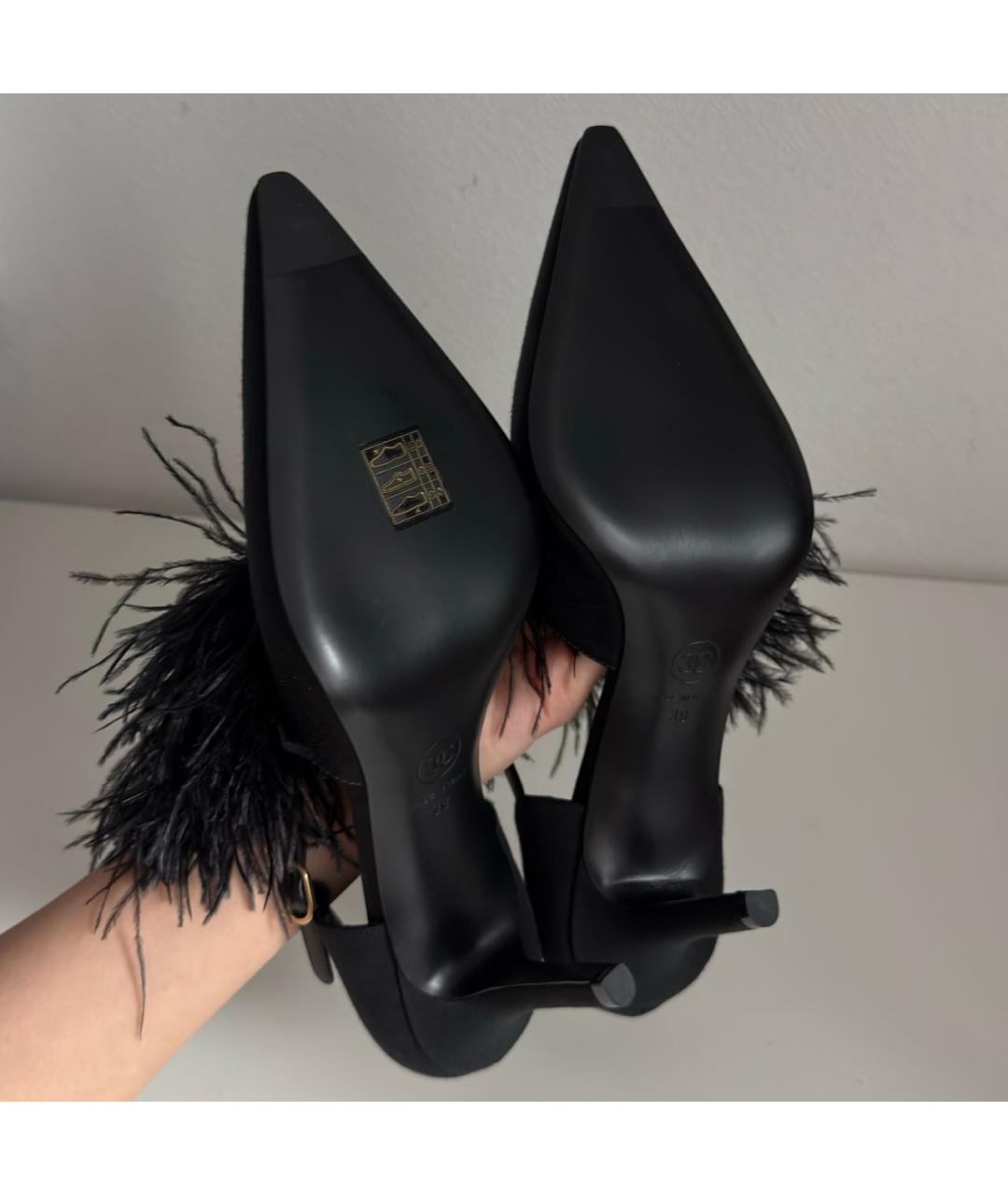 CHANEL Черные текстильные туфли, фото 8