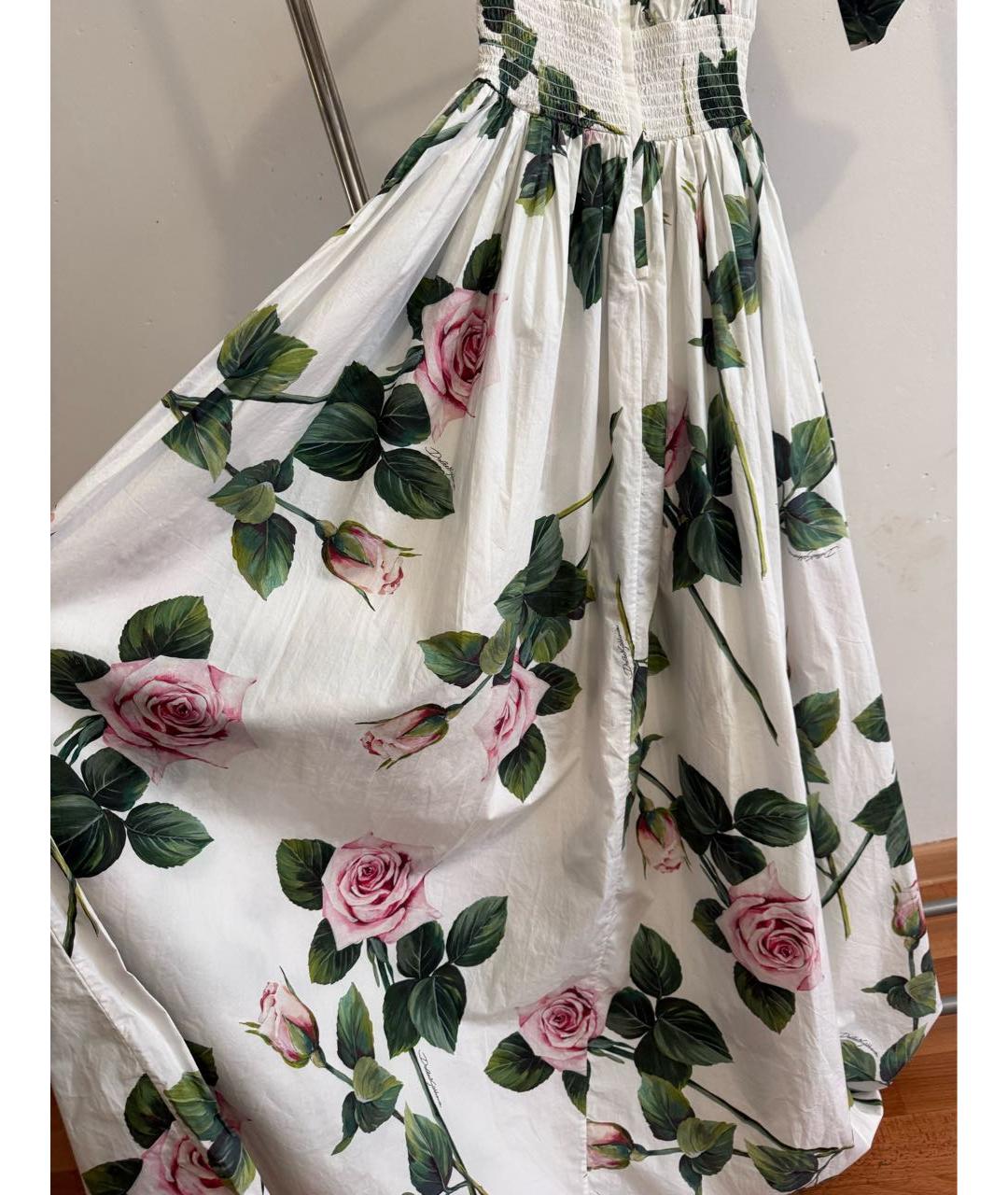 DOLCE&GABBANA Белый хлопковый сарафан, фото 7