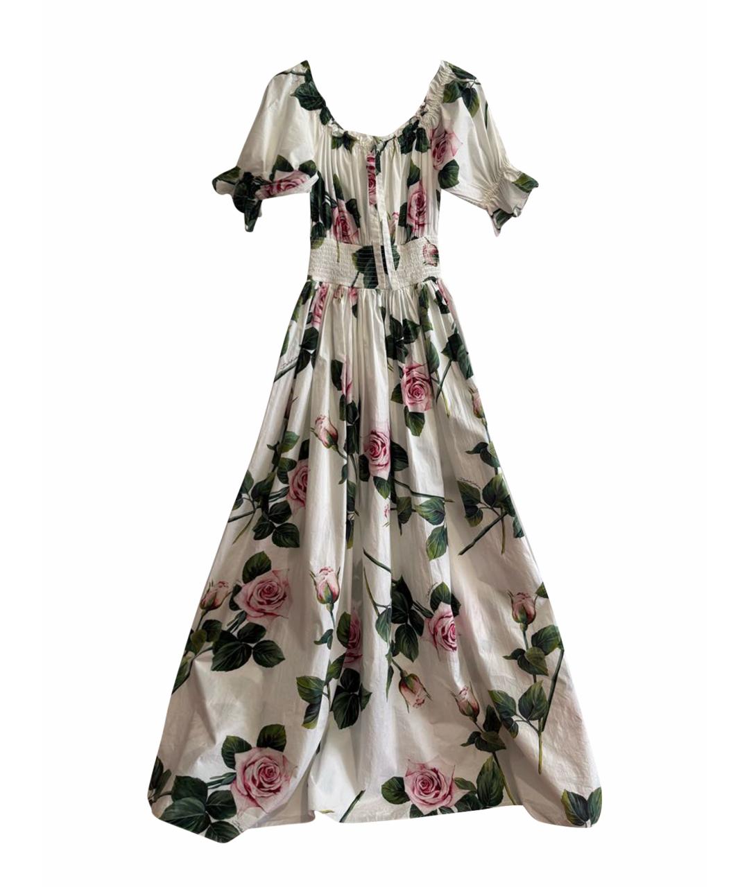 DOLCE&GABBANA Белый хлопковый сарафан, фото 1