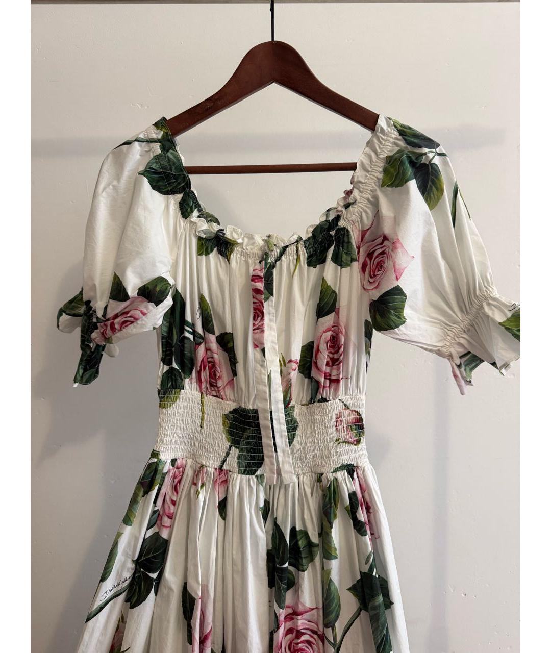 DOLCE&GABBANA Белый хлопковый сарафан, фото 2