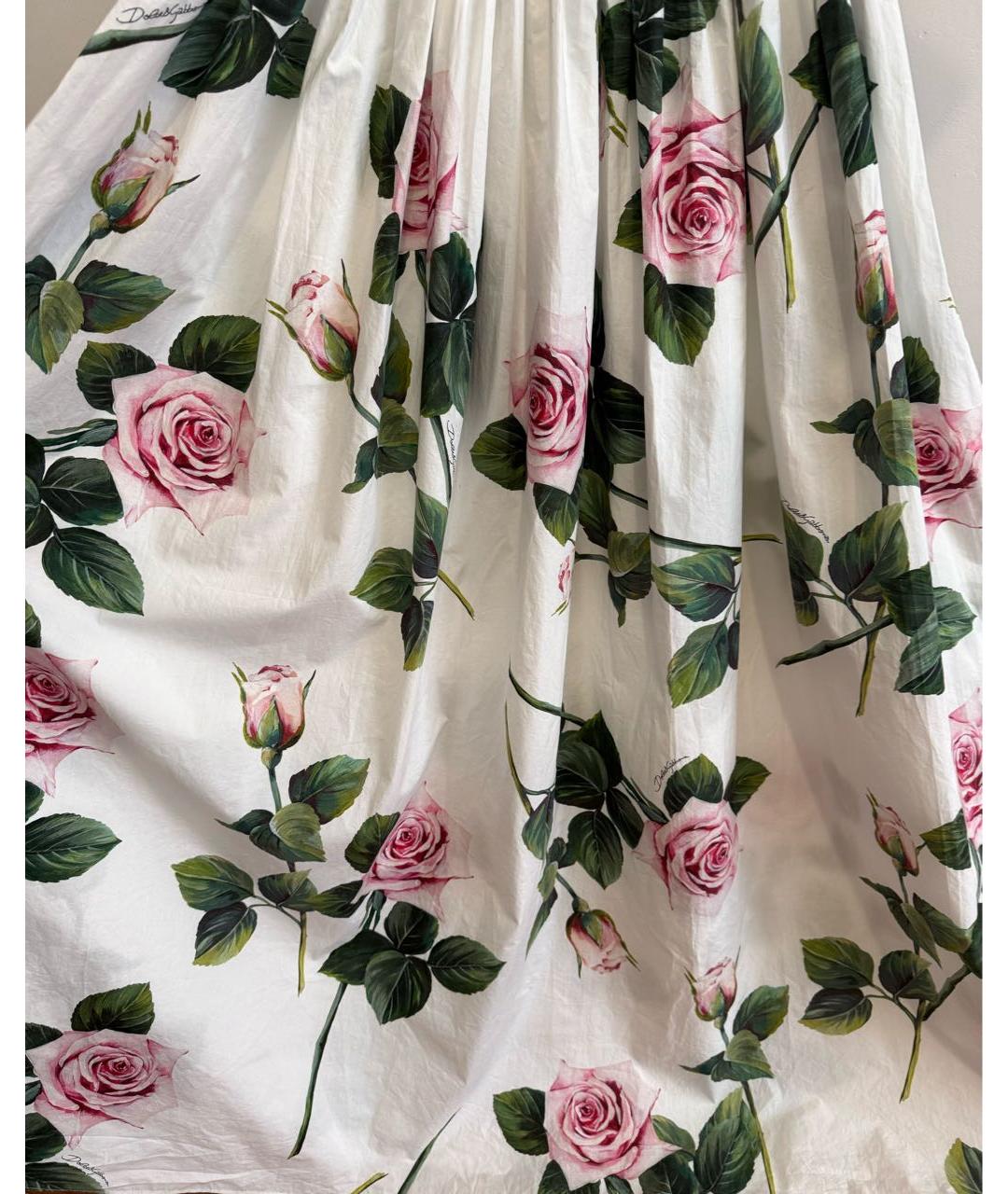 DOLCE&GABBANA Белый хлопковый сарафан, фото 6
