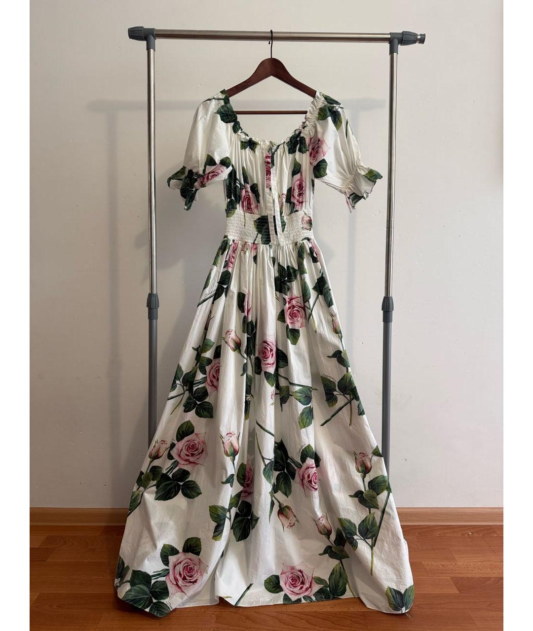 DOLCE&GABBANA Белый хлопковый сарафан, фото 9