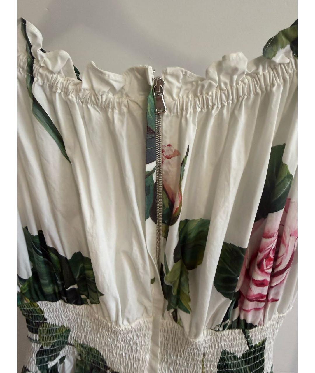 DOLCE&GABBANA Белый хлопковый сарафан, фото 4