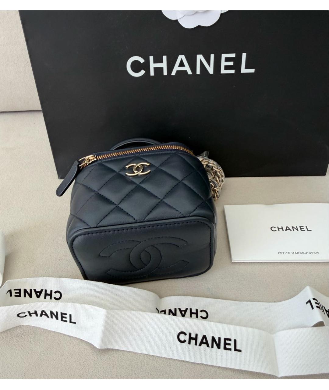 CHANEL Черная кожаная сумка через плечо, фото 4
