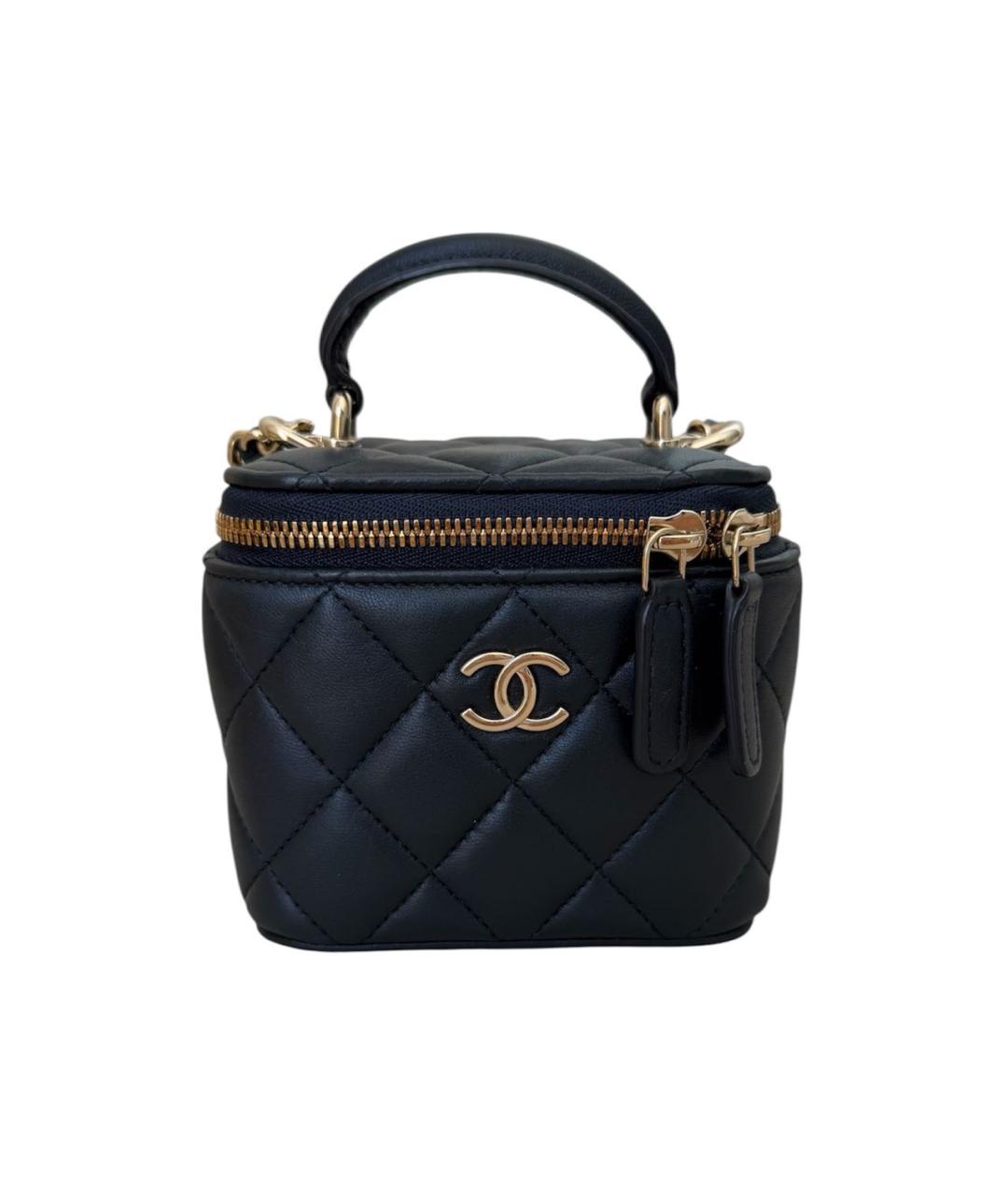 CHANEL Черная кожаная сумка через плечо, фото 8
