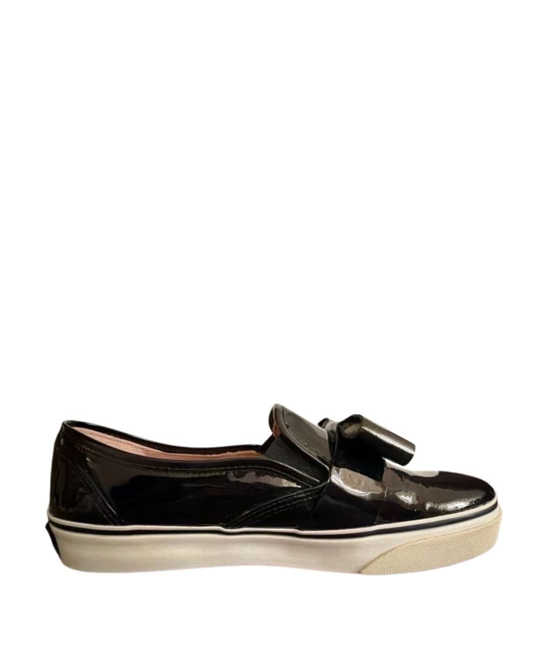 RED VALENTINO Черные слипоны из лакированной кожи, фото 1