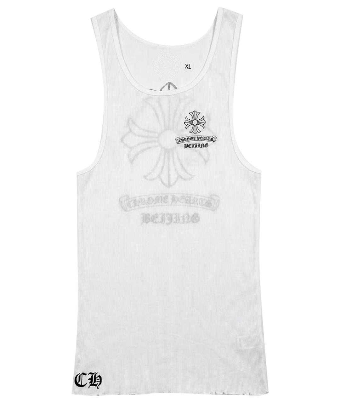 CHROME HEARTS Белая хлопковая майка, фото 1