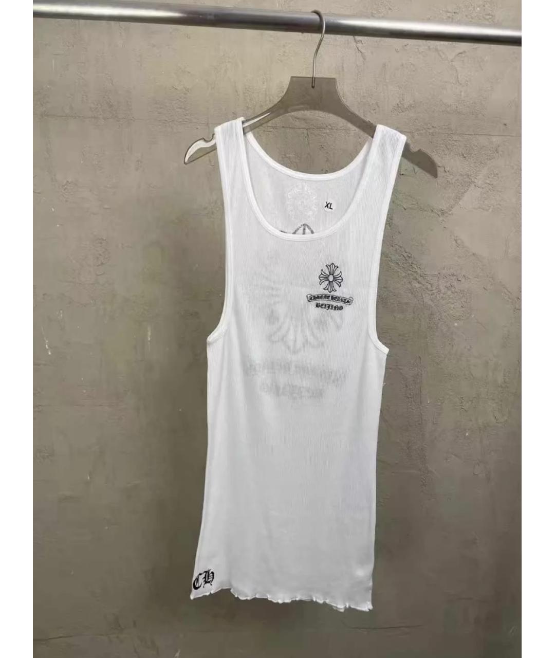 CHROME HEARTS Белая хлопковая майка, фото 3