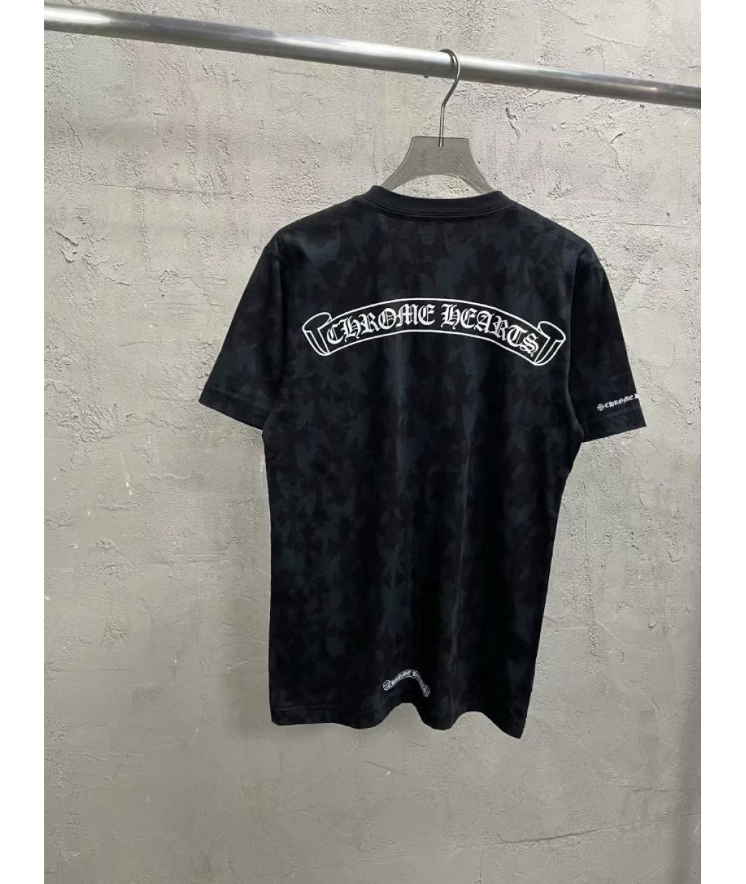 CHROME HEARTS Черная хлопковая футболка, фото 2