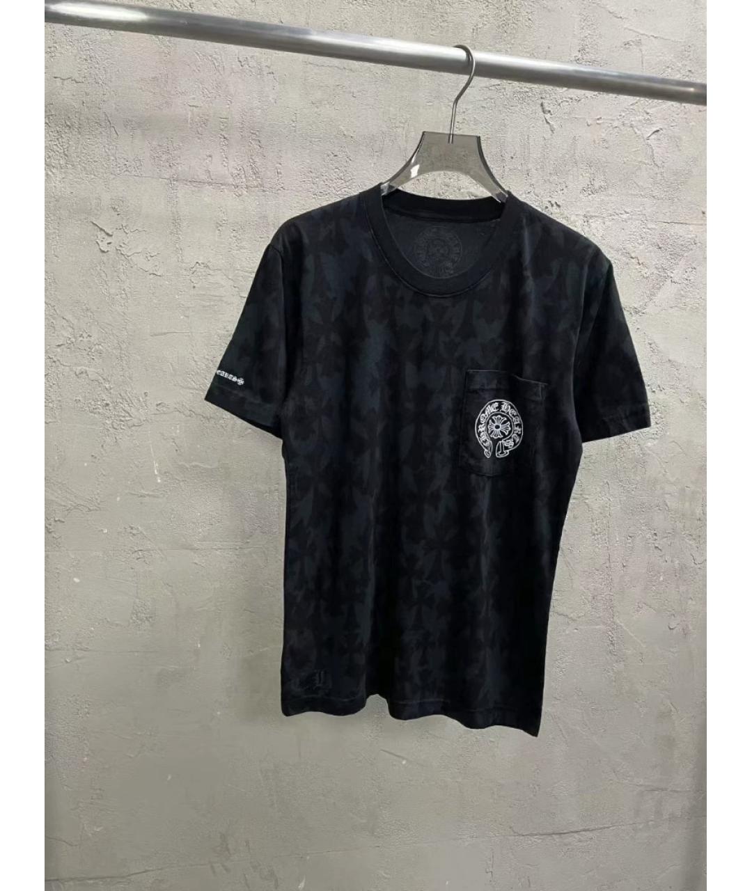CHROME HEARTS Черная хлопковая футболка, фото 3