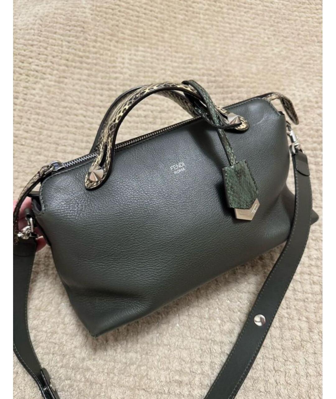 FENDI Зеленая кожаная сумка через плечо, фото 2