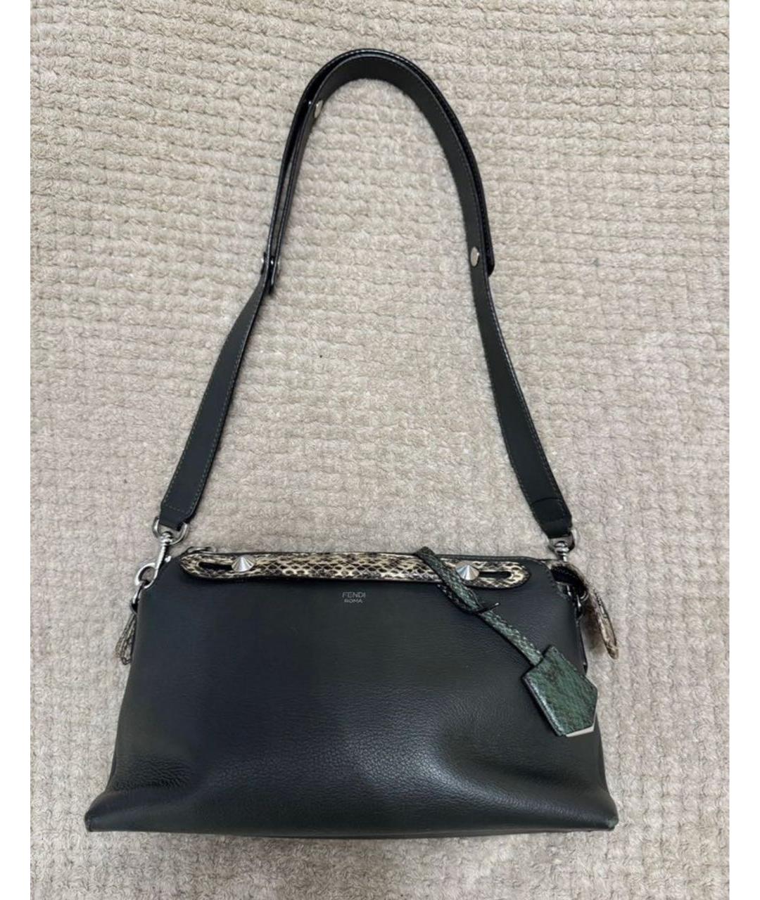 FENDI Зеленая кожаная сумка через плечо, фото 9