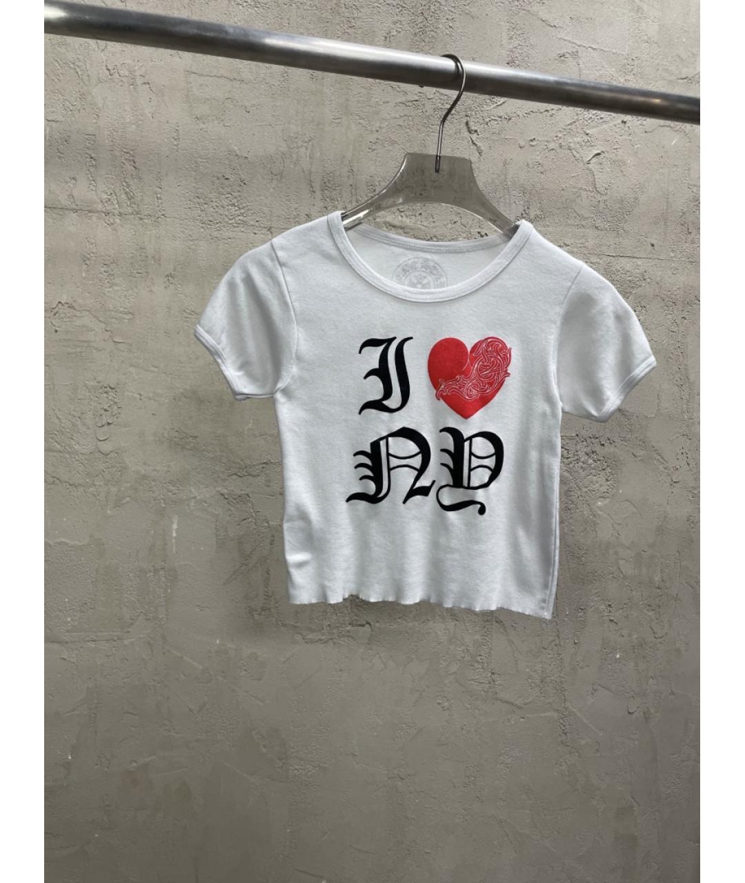 CHROME HEARTS Белая хлопковая футболка, фото 4