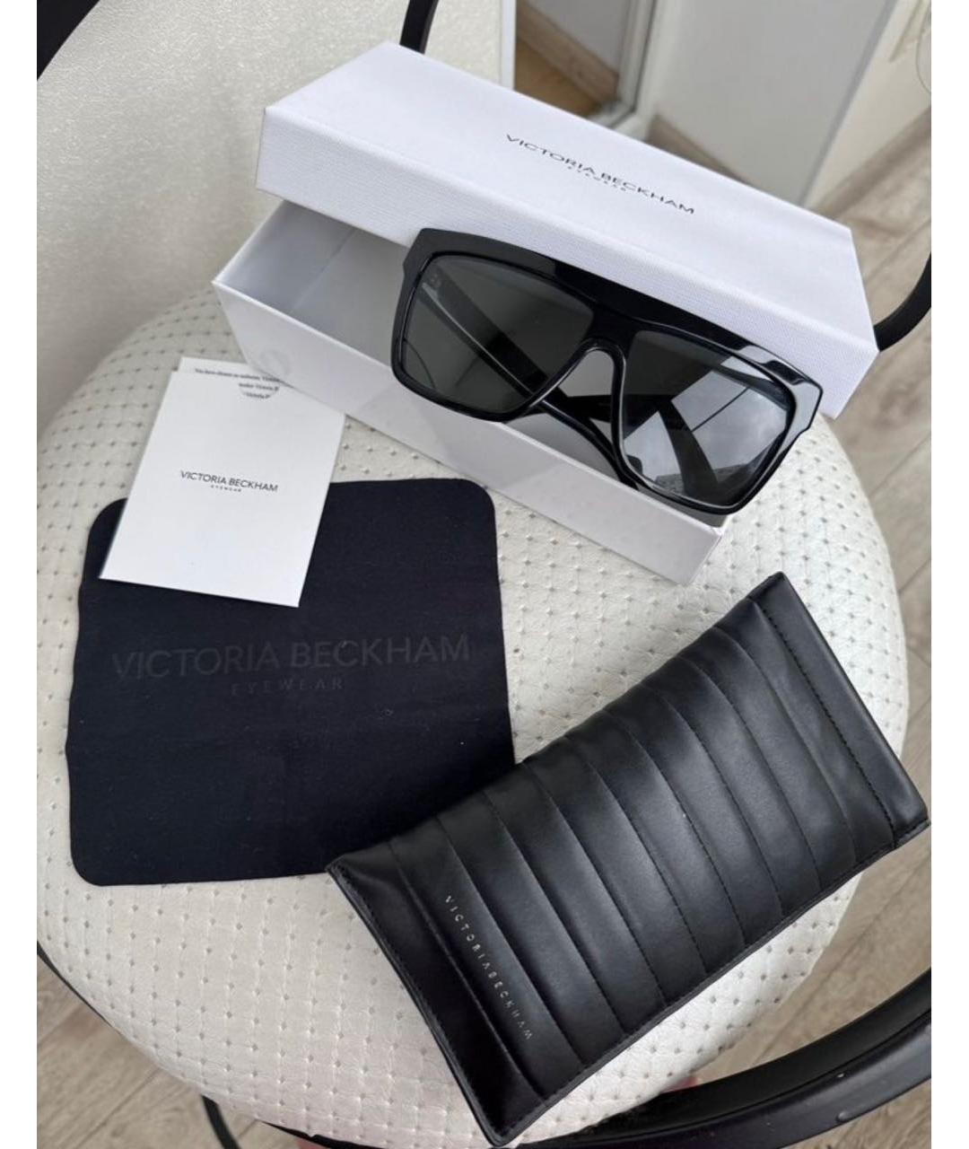 VICTORIA BECKHAM Черные пластиковые солнцезащитные очки, фото 5