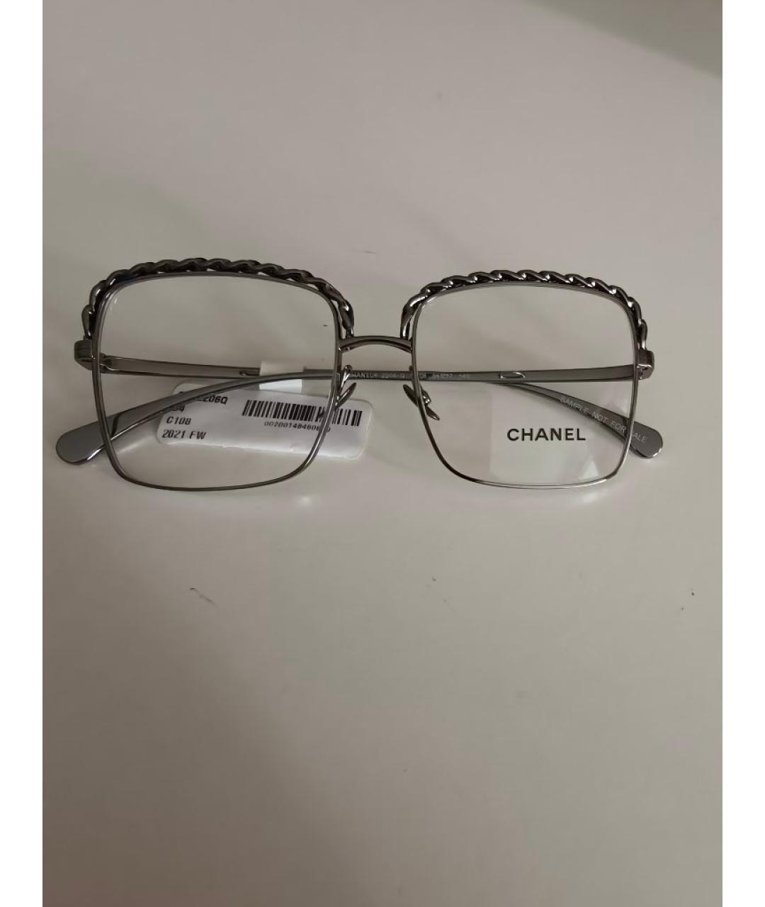 CHANEL Серые металлические солнцезащитные очки, фото 2