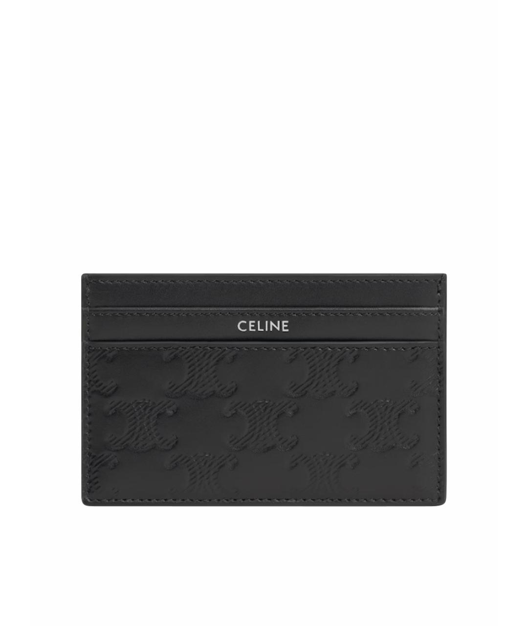 CELINE Черный кожаный кардхолдер, фото 1
