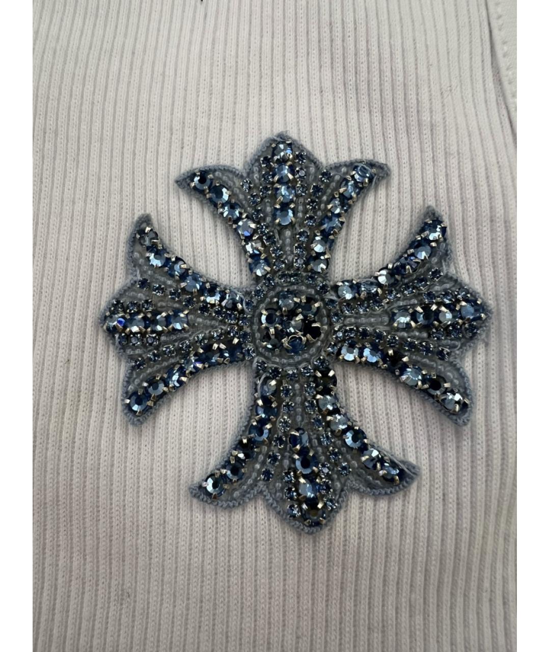 CHROME HEARTS Белое хлопковое повседневное платье, фото 3