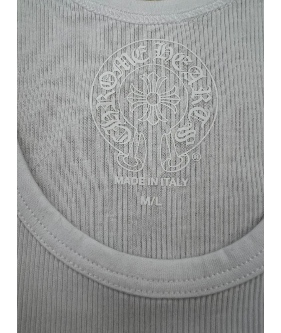 CHROME HEARTS Белое хлопковое повседневное платье, фото 2