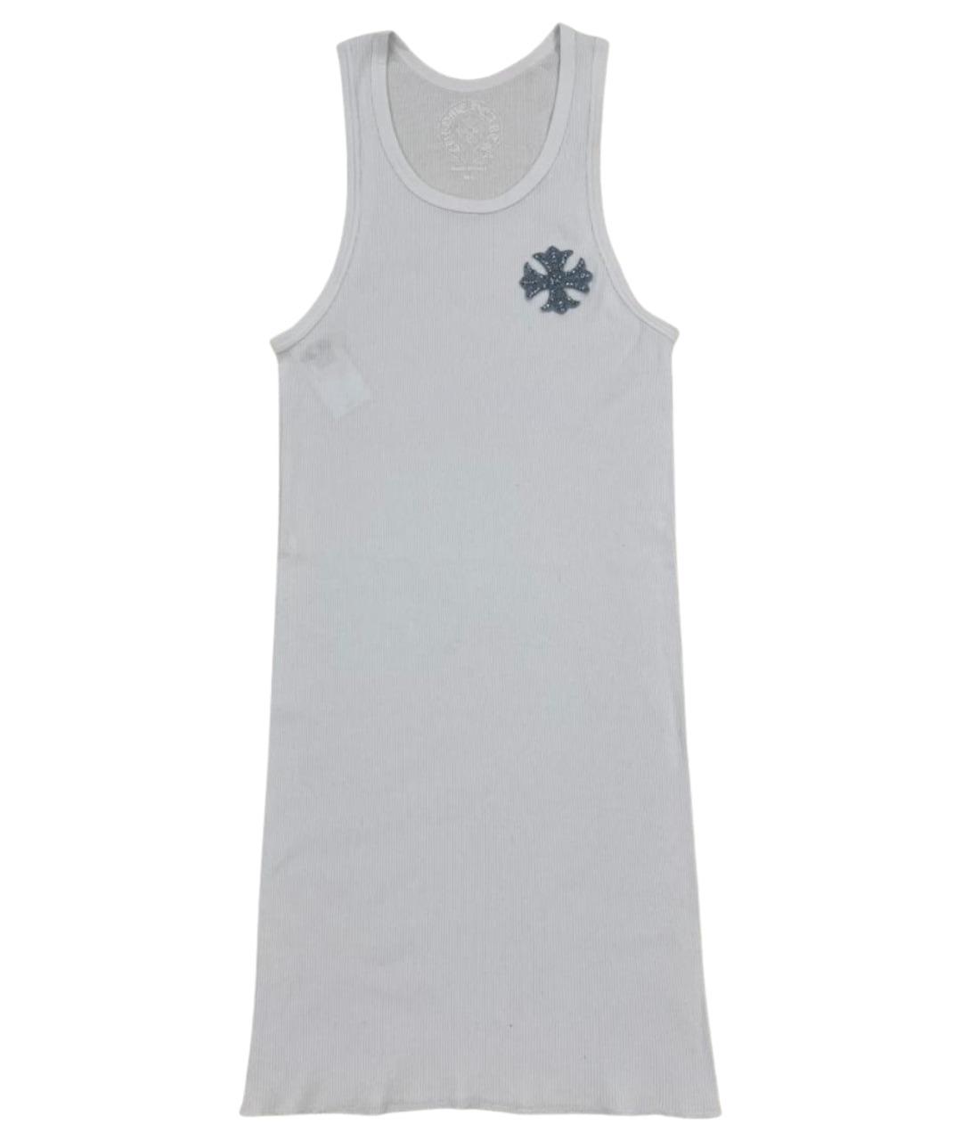 CHROME HEARTS Белое хлопковое повседневное платье, фото 1